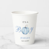 Gobelets En Papier C'est un Citrouille Baby shower garçon (Verso)