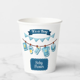 Gobelets En Papier C'est un garçon Baby shower tasses en papier