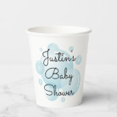 Gobelets En Papier C'est un garçon de savon bleu bulles baby shower f (Verso)