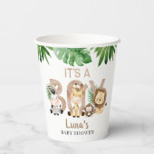 Gobelets En Papier C'est un petit Safari Baby shower tasses de papier (Verso)