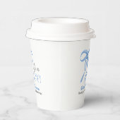 Gobelets En Papier C'est un ruban bleu pour garçon (Droite)