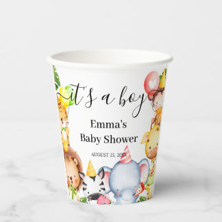 Gobelets En Papier C'est une Fête de Naissance Safari Jungle pour Gar