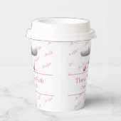 Gobelets En Papier C'est une fille Baby shower personnalisable (Droite)