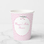 Gobelets En Papier C'est une Polka-Dot rose fille (Verso)