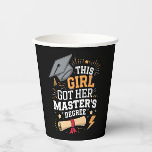Gobelets En Papier Cette fille a obtenu son diplôme de master