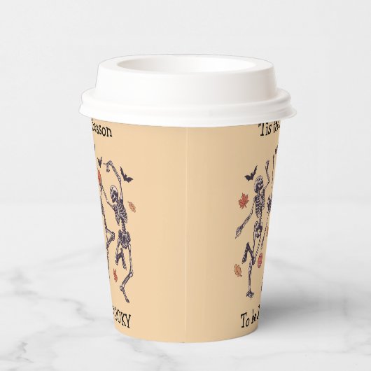 Gobelets En Papier Cette saison pour être Éffrayant - Skeletons dansa (Droite)