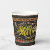 Gobelets En Papier Chaîne Étiquette de haricot Vegetable Pays (Verso)