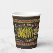 Gobelets En Papier Chaîne Étiquette de haricot Vegetable Pays (Recto)