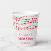 Gobelets En Papier Chaîne pendante Fête des mariées de coeur d'amour (Verso)