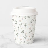 Gobelets En Papier Chalet Fleur sauvage Rose Blush Floral Delicate (Verso)