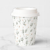 Gobelets En Papier Chalet Fleur sauvage Rose Blush Floral Delicate (Droite)