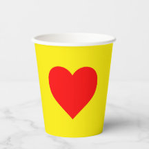 Chaleur de coeur rouge Jaune