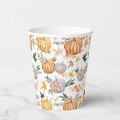 Gobelets En Papier Chaleureux Citrouille de récolte d'automne Thanksg (Droite)