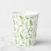 Gobelets En Papier Chamomile Fleur Botanique Rustique Motif (Gauche)