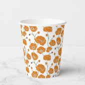 Gobelets En Papier Champ de pavots orange (Verso)