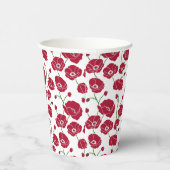 Gobelets En Papier Champ rouge de pavots (Droite)