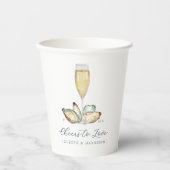 Gobelets En Papier Champagne & Huîtres "À l'amour" (Recto)