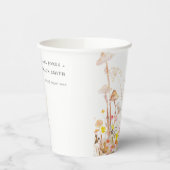 Gobelets En Papier Champignon chic Wildflower Mariage botanique d'aut (Gauche)
