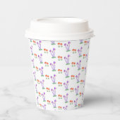 Gobelets en papier champignon dessinés à la main  (Recto)