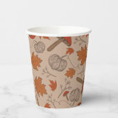 Gobelets En Papier Champignons d'automne (Gauche)