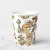 Gobelets En Papier Champignons de forêt vintage (Verso)