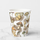Gobelets En Papier Champignons de forêt vintage (Recto)