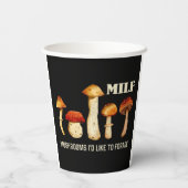 Gobelets En Papier Champignons Milfs J'Aimerais Fourrer, Champignons  (Verso)