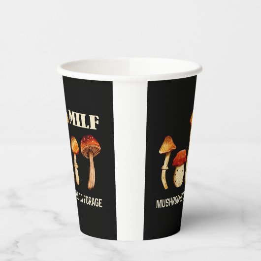 Gobelets En Papier Champignons Milfs J'Aimerais Fourrer, Champignons  (Gauche)