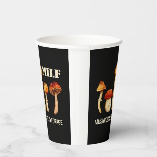 Gobelets En Papier Champignons Milfs J'Aimerais Fourrer, Champignons  (Droite)