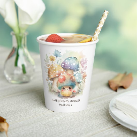Gobelets En Papier Champignons Whimsical (Insitu)