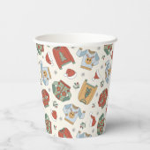 Gobelets En Papier Chandails de Noël et Motif Casquette (Verso)