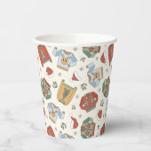 Gobelets En Papier Chandails de Noël et Motif Casquette (Gauche)