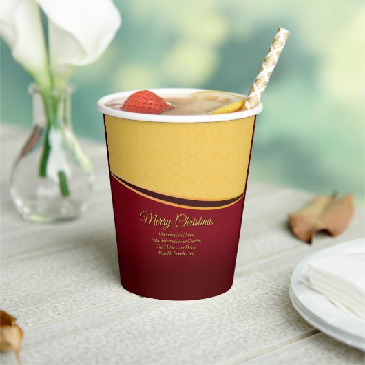 Gobelets En Papier Changer tout le texte Organisation 20xx Noël Fête (Insitu)