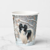 Gobelets En Papier Chanson Japonaise Laisser Neige Noël (Verso)