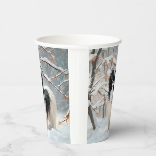 Gobelets En Papier Chanson Japonaise Laisser Neige Noël (Droite)