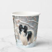 Gobelets En Papier Chanson Japonaise Laisser Neige Noël (Recto)