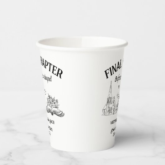 Gobelets En Papier Chapitre final Avant la Chapelle Livre Bachelorett (Gauche)