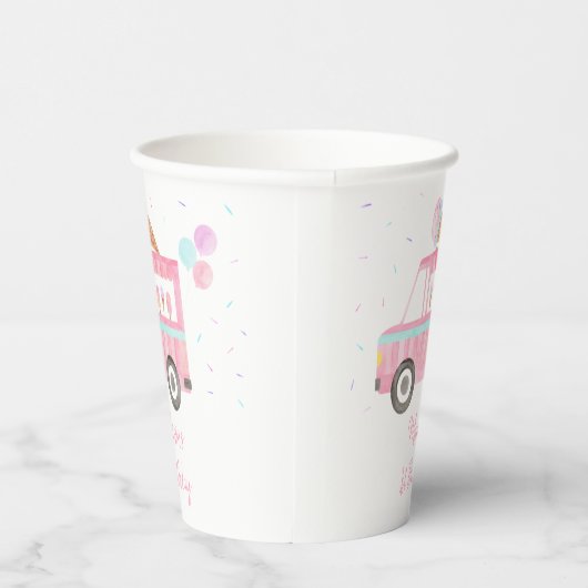 Gobelets En Papier Chariot à glace moderne Anniversaire (Droite)