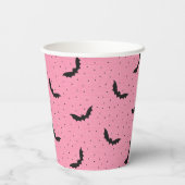 Gobelets En Papier Chariot Ou Treat Pink Bats Halloween (Verso)