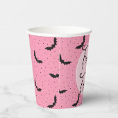 Gobelets En Papier Chariot Ou Treat Pink Bats Halloween (Droite)