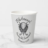 Gobelets En Papier Charity Golf Tournoi Ball Tee Clubs Course (Recto)