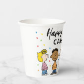 Gobelets En Papier Charlie Brown et Gang Confetti (Recto)