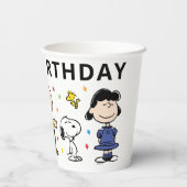 Gobelets En Papier Charlie Brown et Gang Confetti (Verso)