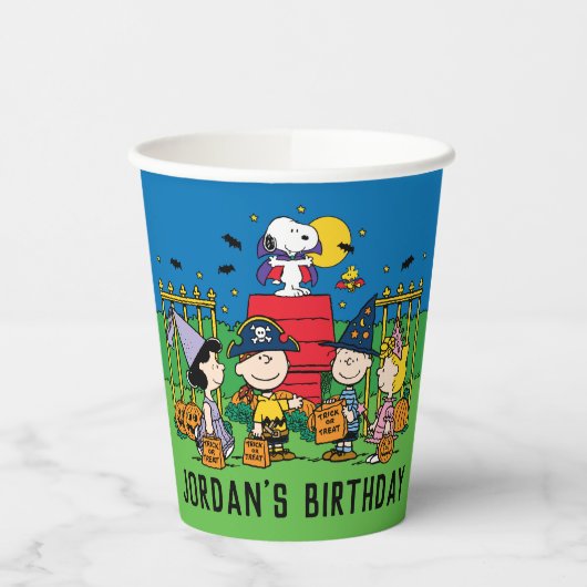 Gobelets En Papier Charlie Brown et Gang Halloween fête d'anniversair (Gauche)