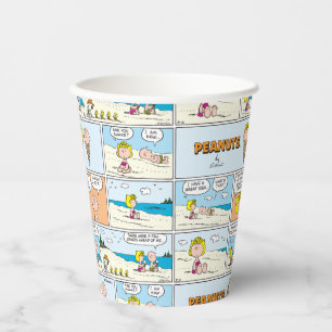 Gobelets En Papier Charlie Brown & Glace Sally À La Plage