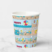 Gobelets En Papier Charlie Brown & Sally À La Plage (Gauche)