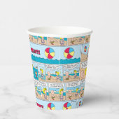 Gobelets En Papier Charlie Brown & Sally À La Plage (Droite)