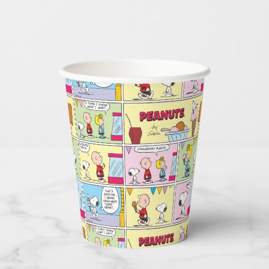 Gobelets En Papier Charlie Brown, Snoopy & Sally | Crème glacée (Verso)
