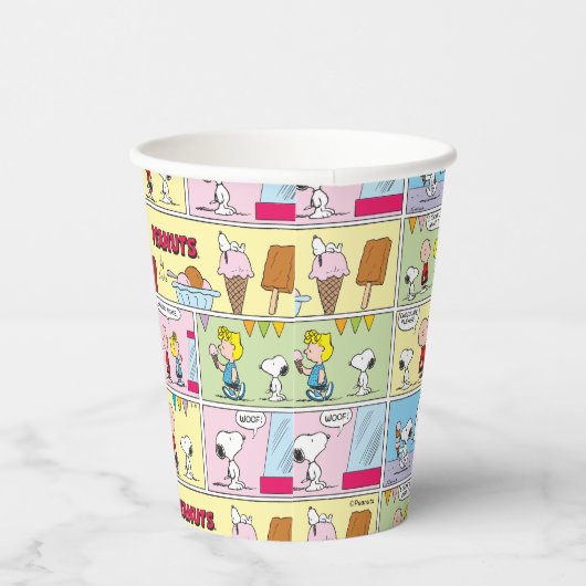Gobelets En Papier Charlie Brown, Snoopy & Sally | Crème glacée (Droite)