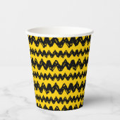 Gobelets En Papier Charlie Brown Zig Zag Motif (Recto)